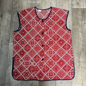 VTG Button Front Smock Apron